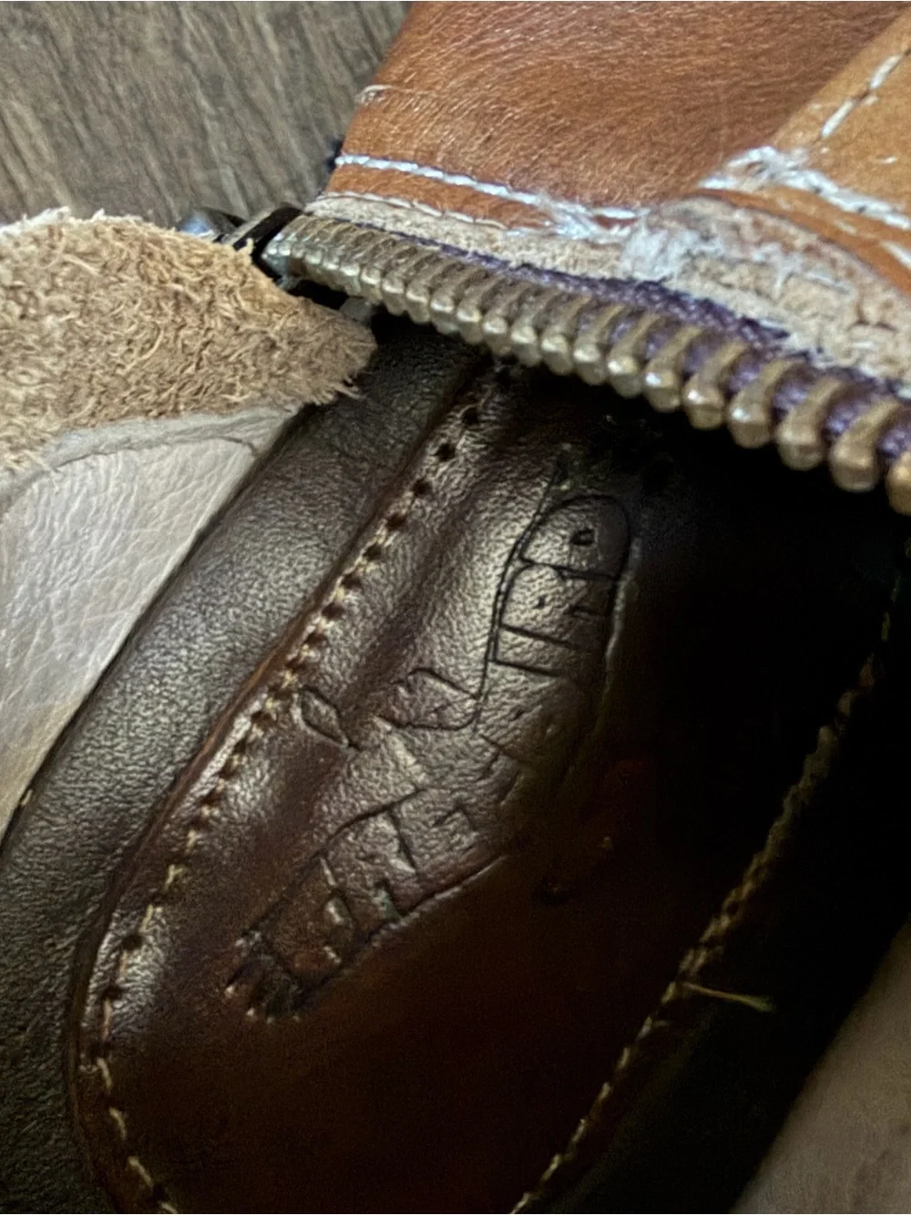 FREEBIRD by Steven Wagner Cognac Leather Tall Harness Boots Sz 10